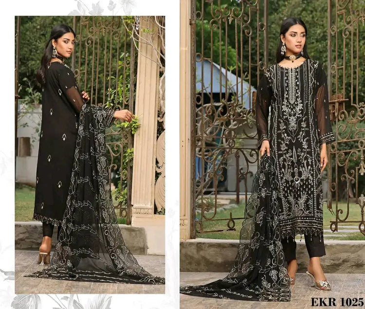 RINA LUXURY CHIFFON SEMI-STITCHED BY BIN HAMEED-24-EKR-1025