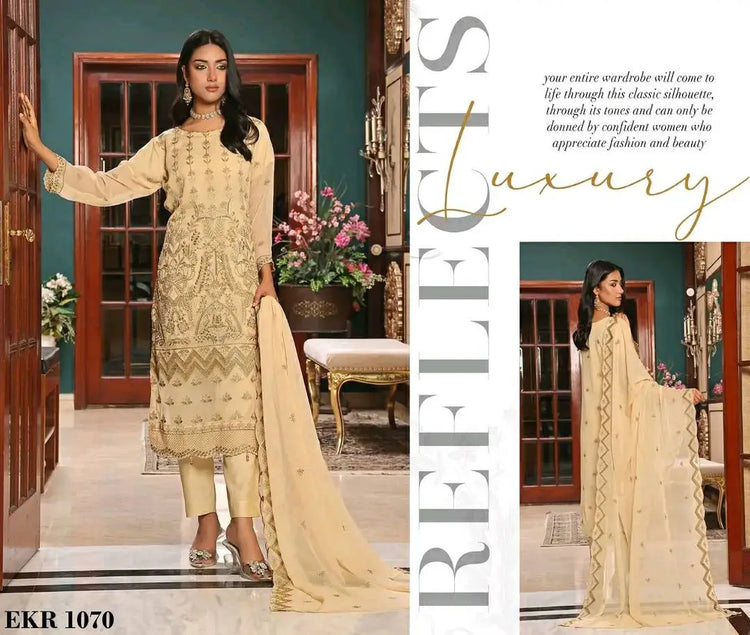 RINA LUXURY CHIFFON SEMI-STITCHED BY BIN HAMEED-24-EKR-1070