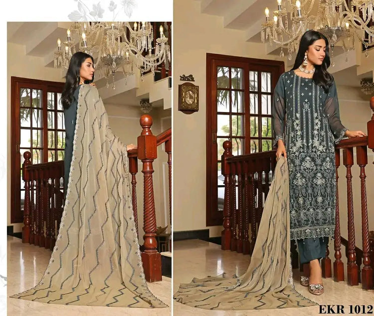 RINA LUXURY CHIFFON SEMI-STITCHED BY BIN HAMEED-24-EKR-1012