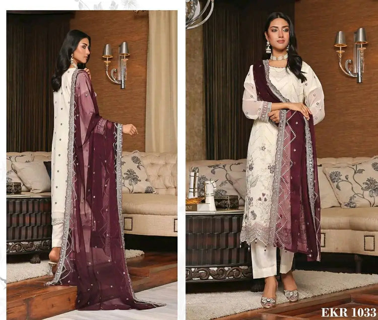 RINA LUXURY CHIFFON SEMI-STITCHED BY BIN HAMEED-24-EKR-1033