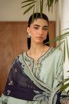 Aabyaan Print Luxe Linen AVELINE CELESTE (AK-09)