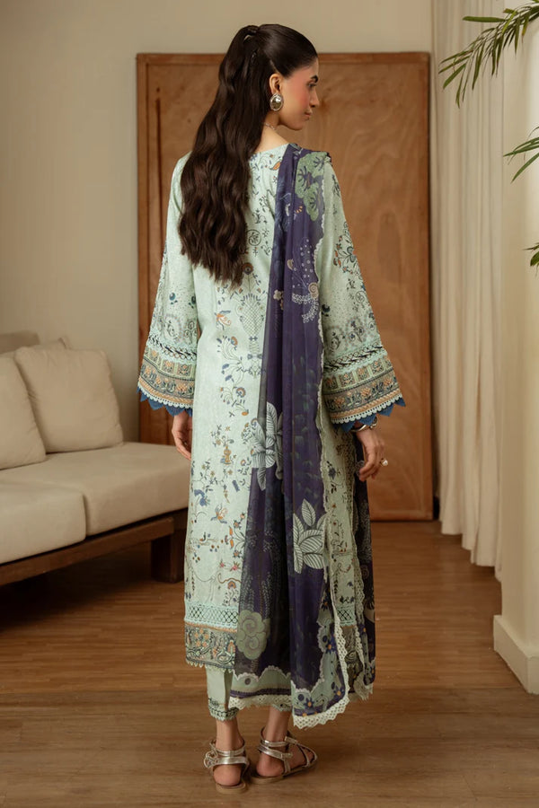 Aabyaan Print Luxe Linen AVELINE CELESTE (AK-09)