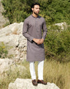 BLUISH PURPLE COTTON KURTA | JJK-A-33142