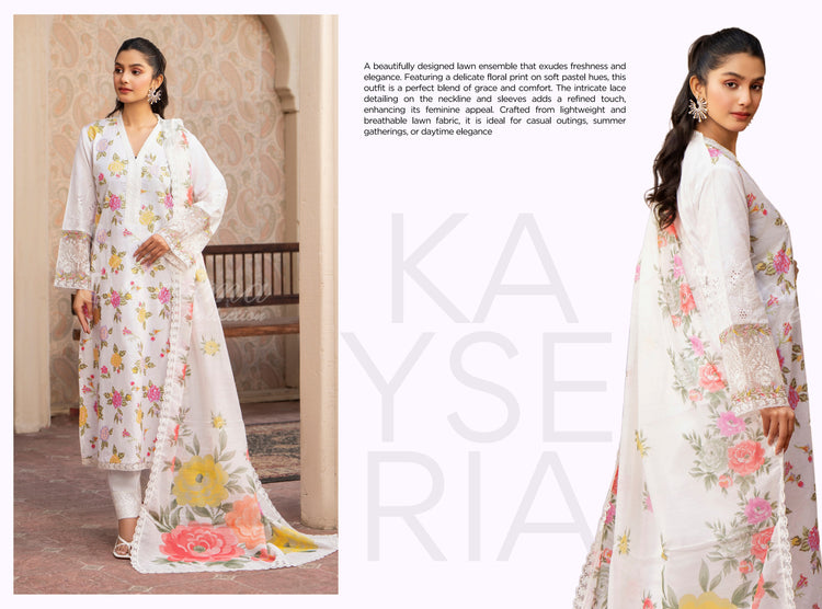 KAYSERIA KARMA STITCHED VOL - 1  KC-1413 (WHITE)