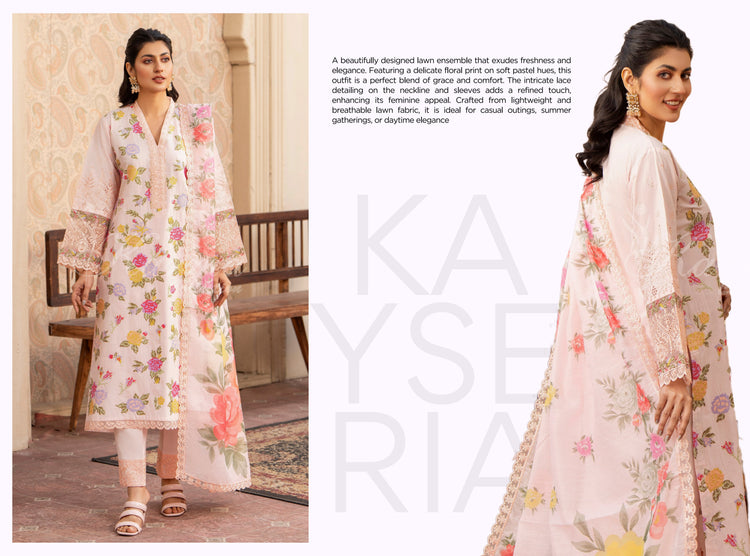 KAYSERIA KARMA STITCHED VOL - 1  KC-1413 (PASTEL ORANGE)