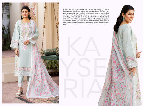 KAYSERIA KARMA STITCHED VOL - 1KC-1414 (PASTEL LIGHT BLUE)