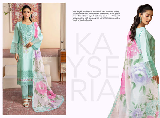 KAYSERIA KARMA STITCHED VOL - 1  KC-1419 (CADET BLUE)