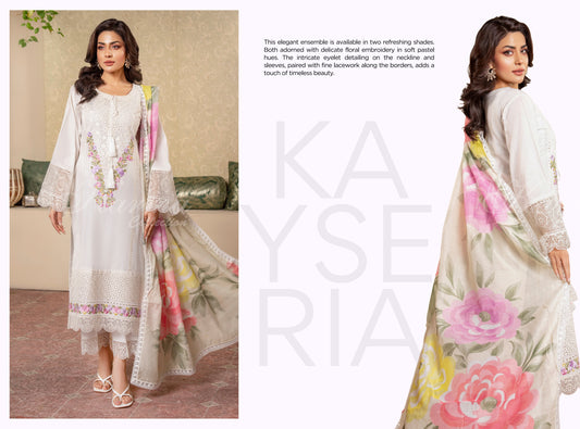 KAYSERIA KARMA STITCHED VOL - 1  KC-1419 (CLOUD WHITE)