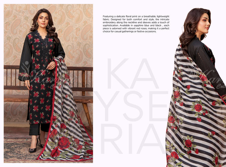 KAYSERIA KARMA STITCHED VOL - 1  KC-1420 (BLACK)