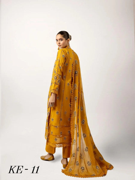 ELEGANCE BY KHOOBSURAT UN-STITCHED 3PC | KE-11