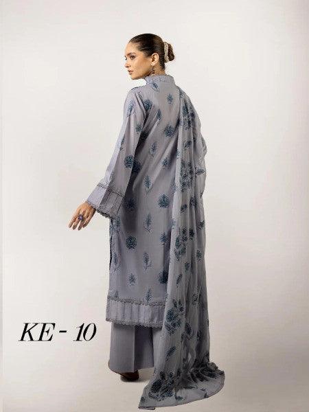 ELEGANCE BY KHOOBSURAT UN-STITCHED 3PC | KE-10