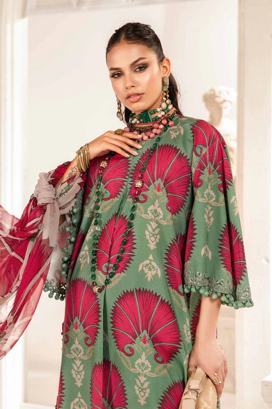 Maria b mprints 3 Piece Unstitched Printed Suit |MPT-2209-A