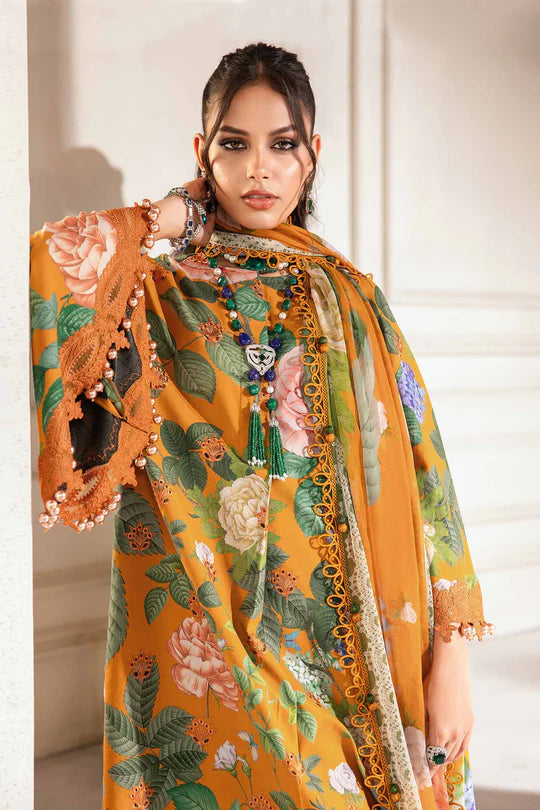 Maria b mprints 3 Piece Unstitched Printed Suit MPT-2210-B