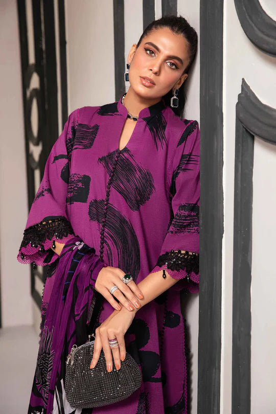 Maria b mprints 3 Piece Unstitched Printed Suit |MPT-2205-B