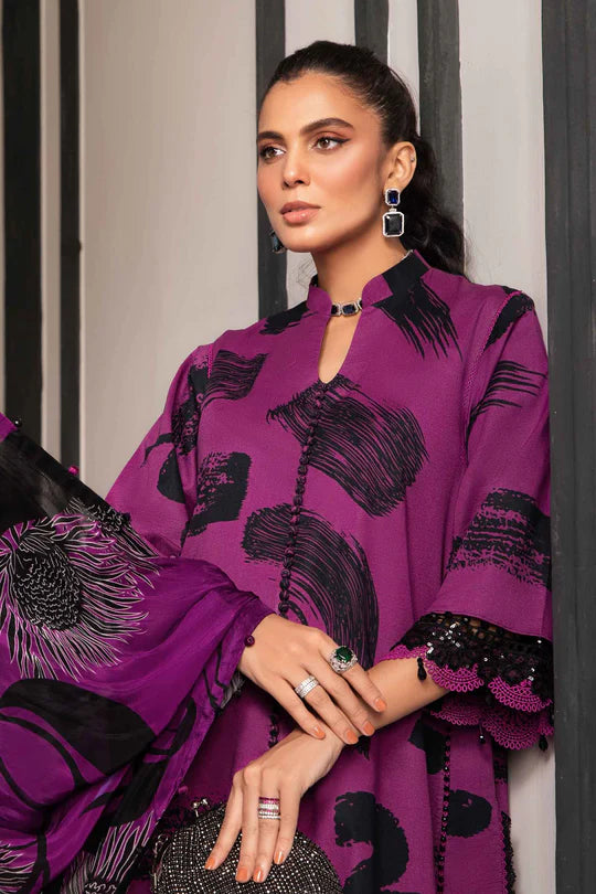 Maria b mprints 3 Piece Unstitched Printed Suit |MPT-2205-B