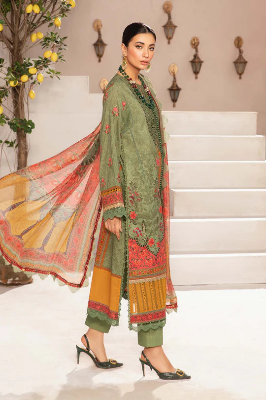 Maria b mprints 3 Piece Unstitched Printed Suit |MPT-2206-A