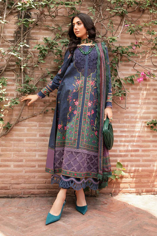 Maria b mprints 3 Piece Unstitched Printed Suit |MPT-2206-B