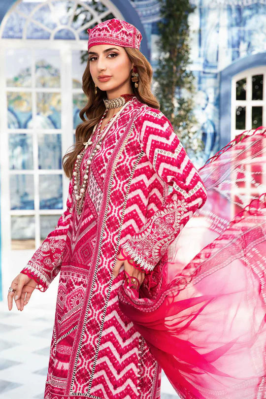 Maria b mprints 3 Piece Unstitched Printed Suit |MPT-2208-A