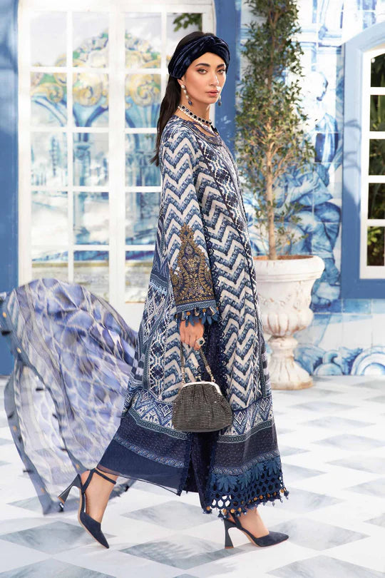 Maria b mprints 3 Piece Unstitched Printed Suit |MPT-2208-B