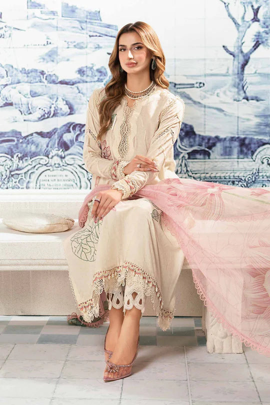 Maria b mprints 3 Piece Unstitched Printed Suit | MPT-2201-A