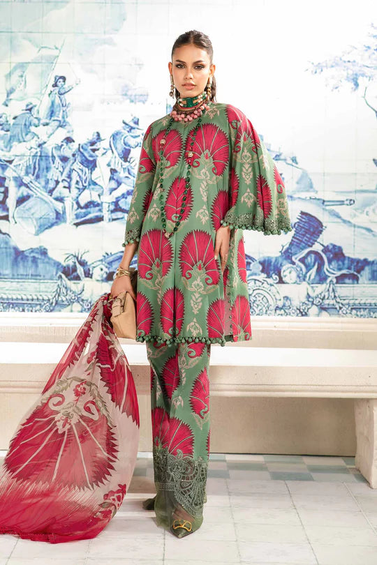 Maria b mprints 3 Piece Unstitched Printed Suit |MPT-2209-A