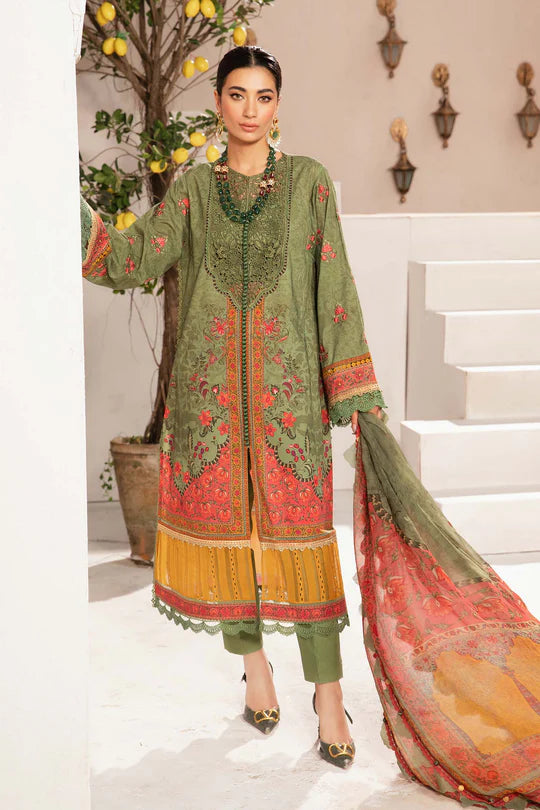 Maria b mprints 3 Piece Unstitched Printed Suit |MPT-2206-A