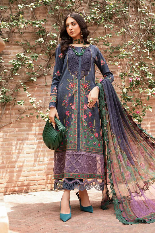 Maria b mprints 3 Piece Unstitched Printed Suit |MPT-2206-B