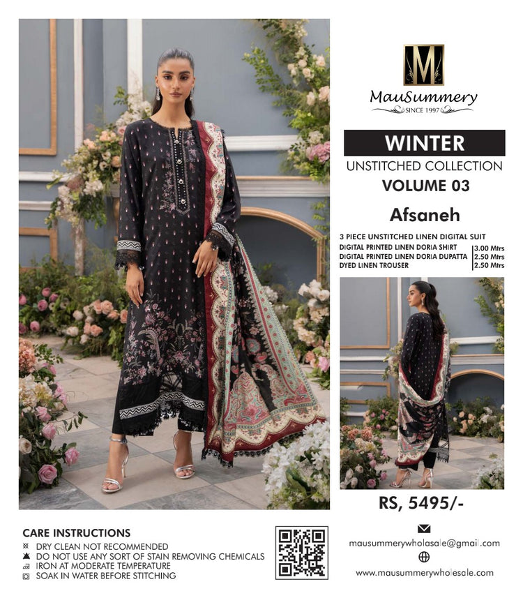 MAUSUMMERY DIGITAL PRINTED LINEN | D-03