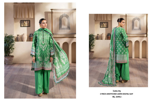 MAUSUMMERY STITCHED LAWN 3PC | D-12