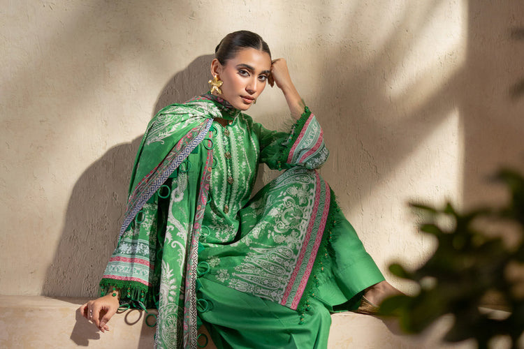 MAUSUMMERY STITCHED LAWN 3PC | D-12