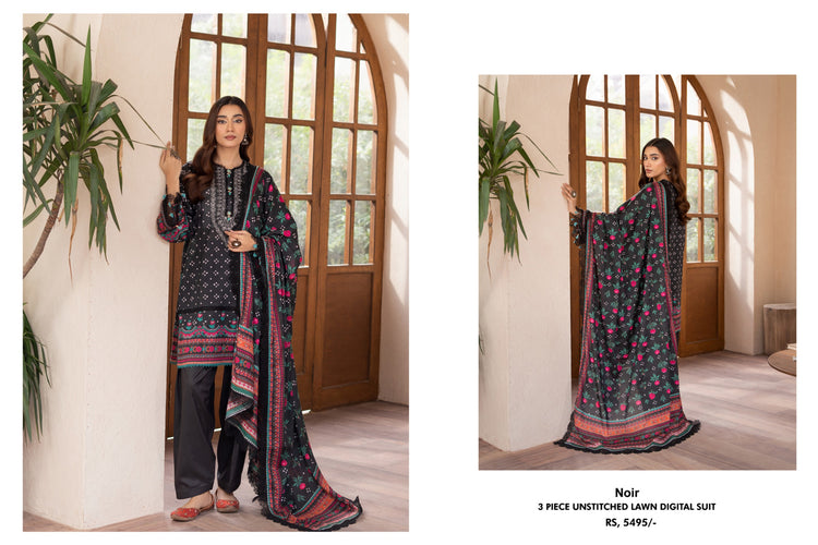 MAUSUMMERY STITCHED LAWN 3PC | D-02