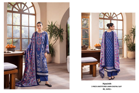 MAUSUMMERY STITCHED LAWN 3PC | D-03