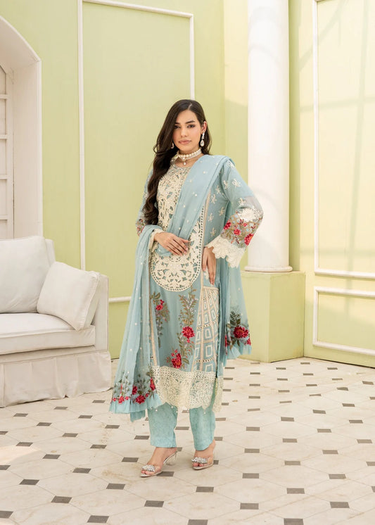 UFAQ BY ZAINAB FAZLANI SEMI-STITCHED 3PC | ZFUF-012