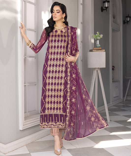 MERAKISH LUXURY CHIFFON STITCHED 3PCS SUITS-04