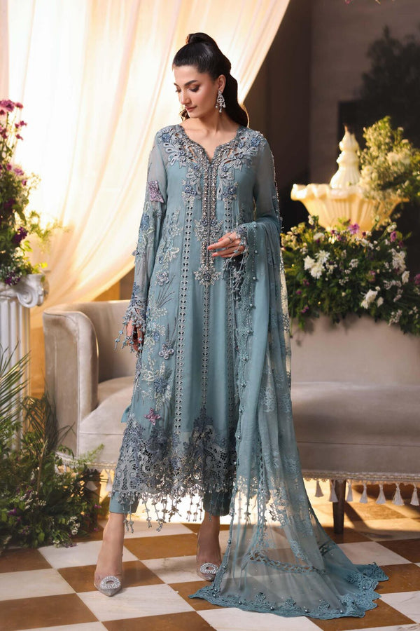 Maria b chiffon collection'26 /MPC-26-106-Slate Blue