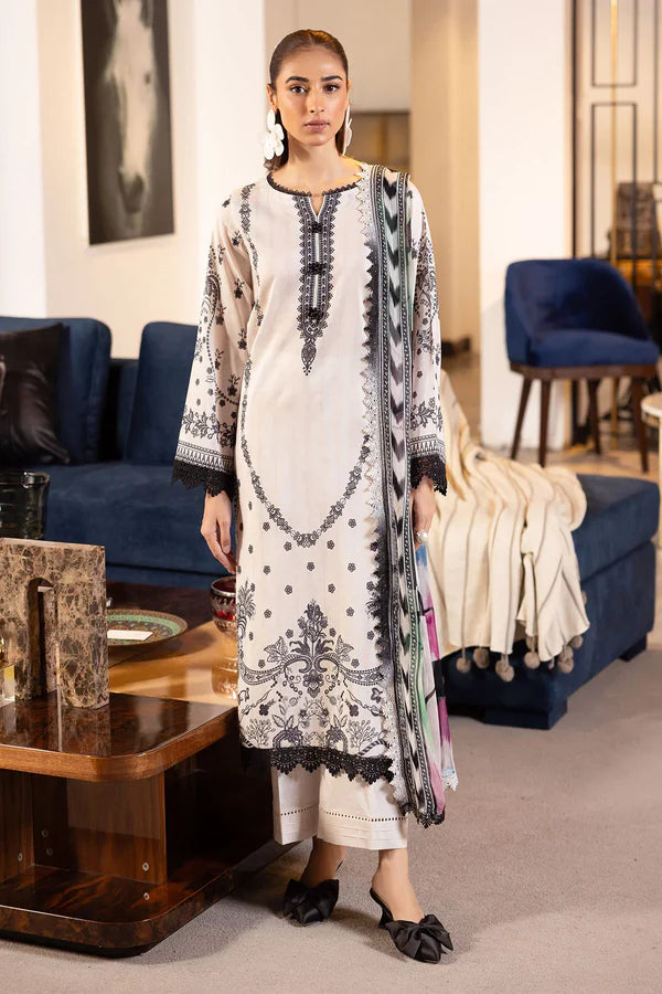 NUREH SIGNATURE PRINTS UN-STITCHED 3PC | SP-116