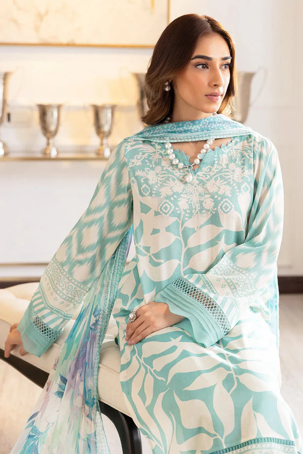 NUREH SIGNATURE PRINTS UN-STITCHED 3PC | SP-115