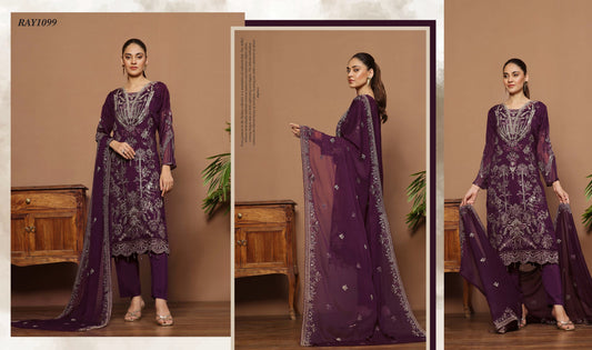 NASHWA BY BIN HAMEED SEMI-STITCHED 3PC | RAY1099