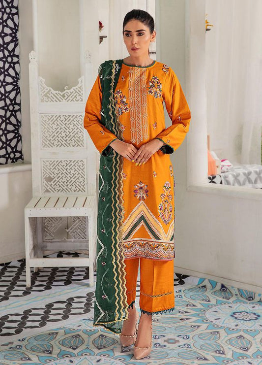 Noir By Humdum Embroidered Linen Suits Unstitched 3 Piece HD22N D-05 - Winter Collection