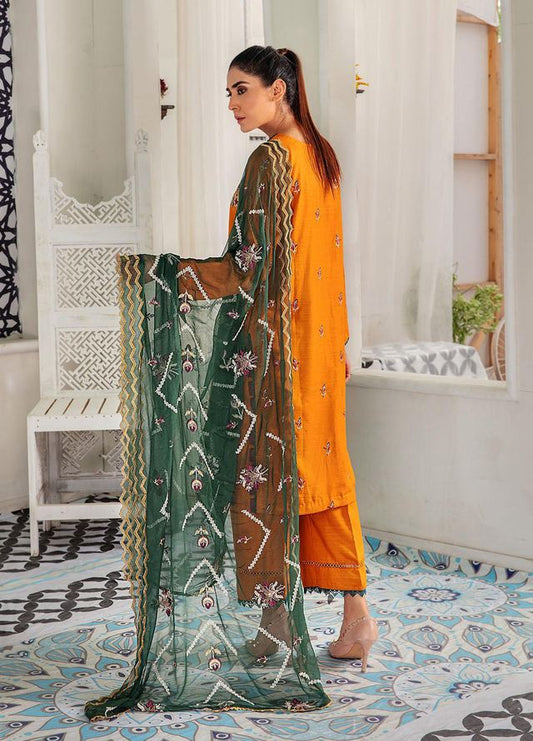 Noir By Humdum Embroidered Linen Suits Unstitched 3 Piece HD22N D-05 - Winter Collection