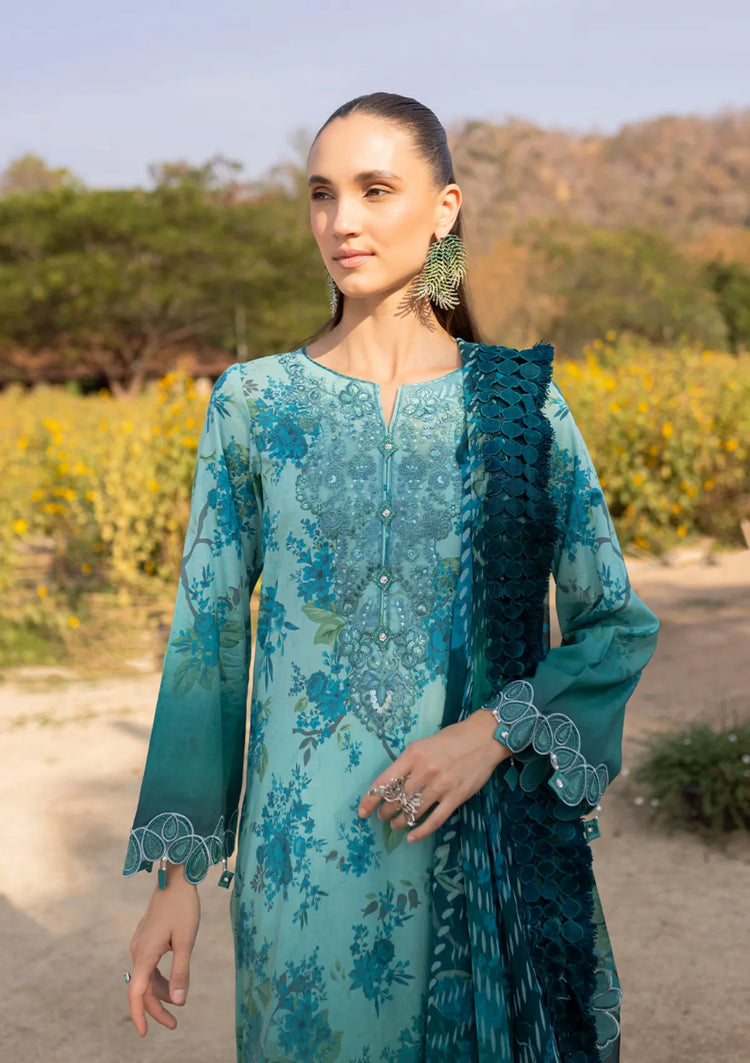 NUREH BLOOM UN-STITCHED 3PC | 06