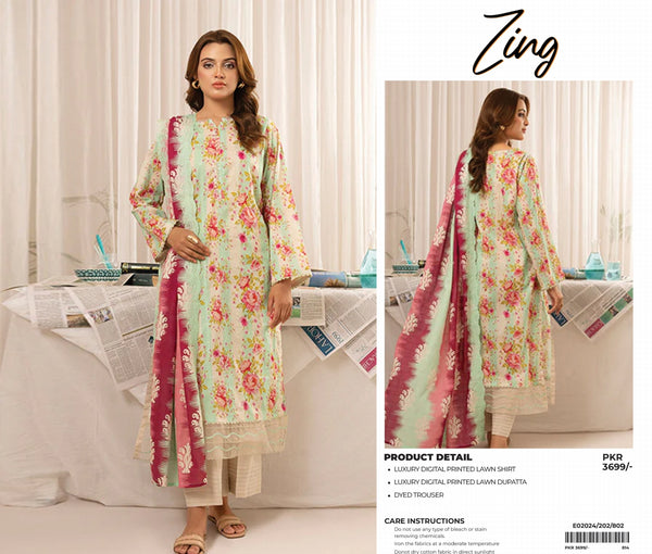 ZING PRINTED LAWN | D-11