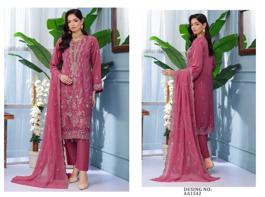ARSHAMA BY BIN HAMEED SEM-STITCHED | AA1542