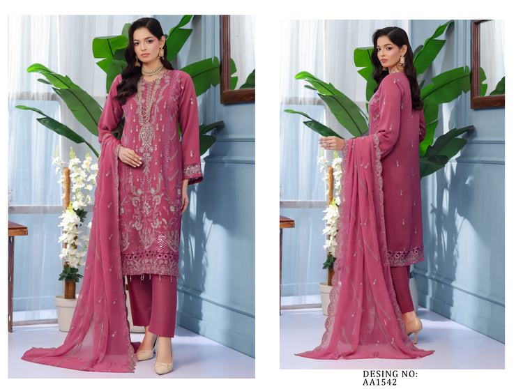 ARSHAMA BY BIN HAMEED SEM-STITCHED | AA1542