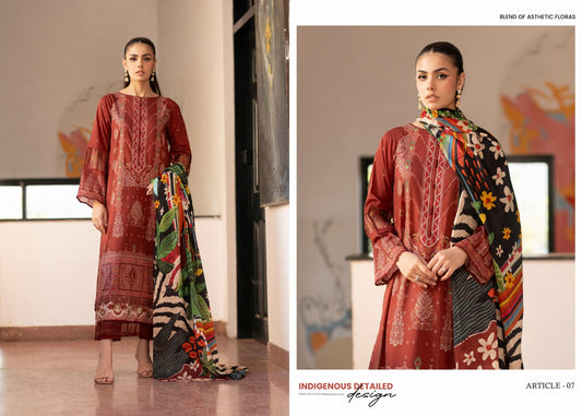 MORJA GULJEE UNSTITCHED LAWN - D07