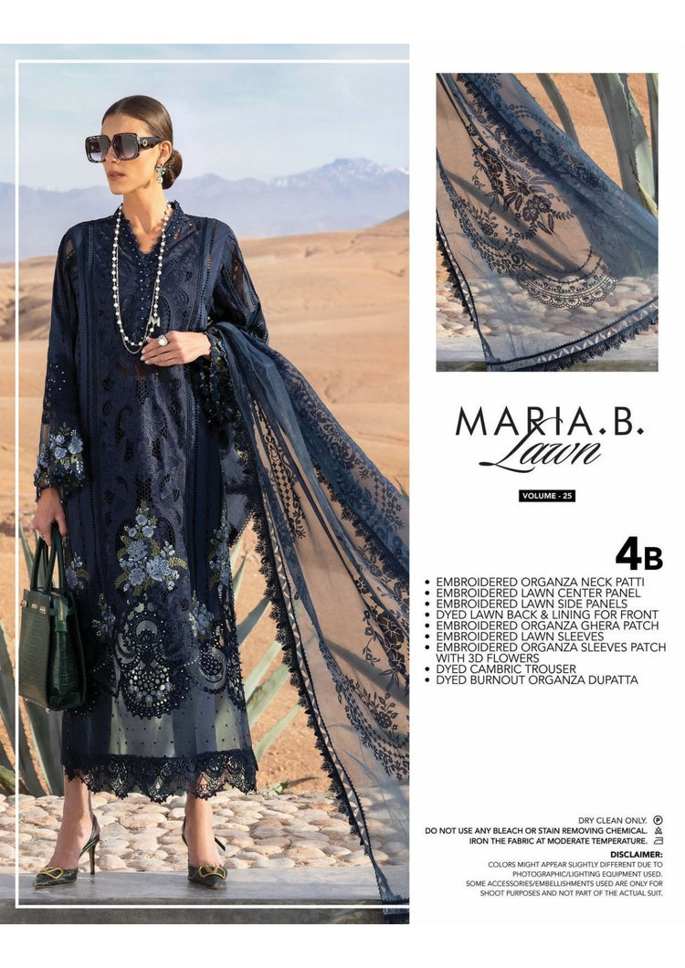 MARIA B LUXURY UNSTITCHED LUXURY  LAWN (4-B)