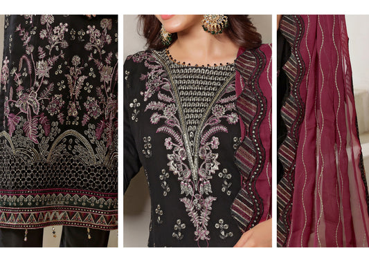 BISMA BY BIN HAMEED SEMI-STITCHED | RAY-1350