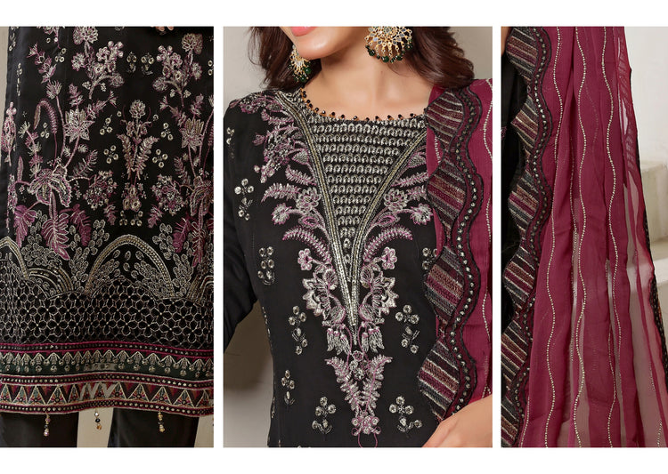 BISMA BY BIN HAMEED SEMI-STITCHED | RAY-1350