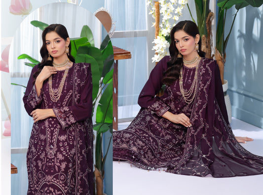 ARSHAMA BY BIN HAMEED SEM-STITCHED | DA1550