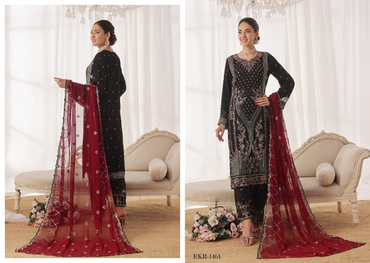 INARA BY BIN HAMEED | SEMI-STITCHED CHIFFON | D-06